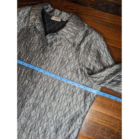 Erin by Erin London lightweight silver gunmetal jacket, size Large - Picture 5 of 9
